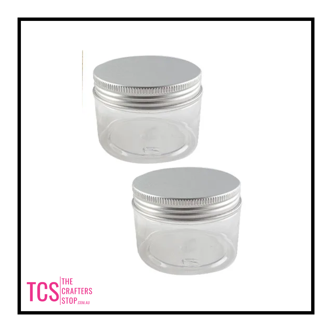 120ml Plastic Jars with Screw Top Lid - Twin Pack