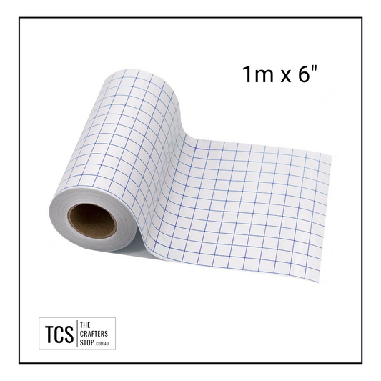 Medium Tack Clear Gridded Application Tape (1m x 6")