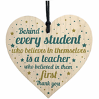 Wooden Hanging Heart Decoration - Great Teachers Gifts
