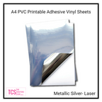 Gold/Silver PET Printable Metallic Laser Adhesive Vinyl A4 Sheets