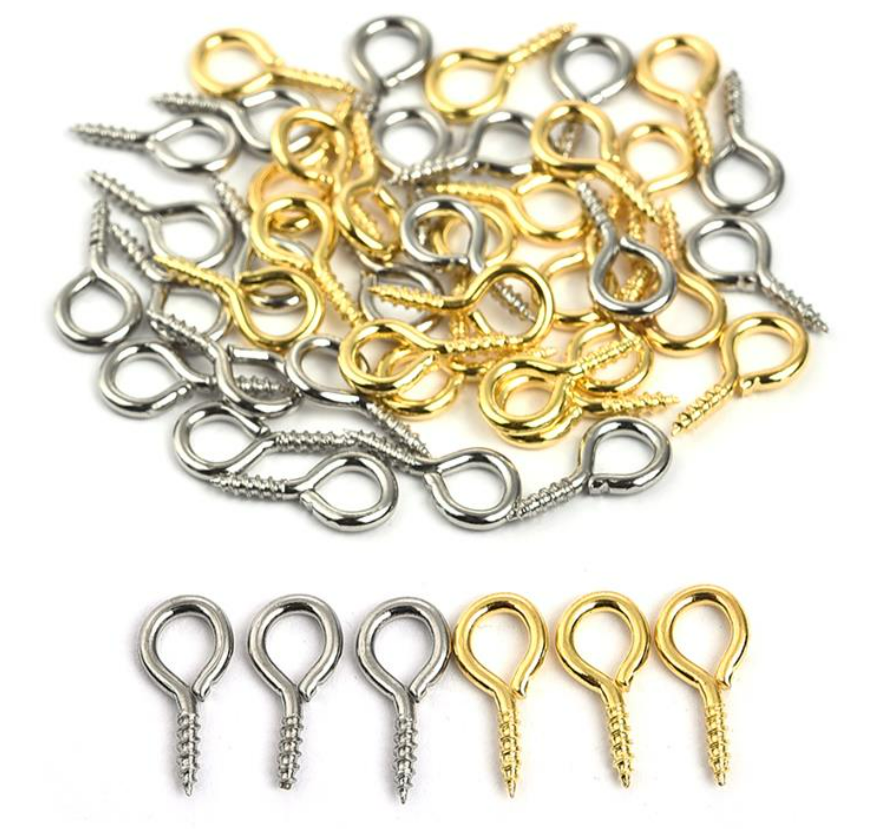 Jewellery, Keyring Mini Eye Hooks (3 Colours)