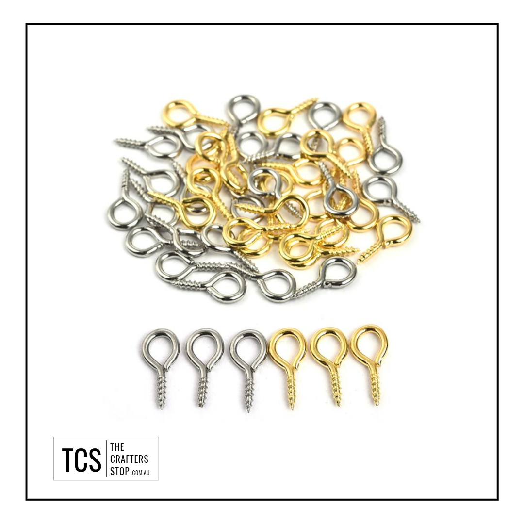 Jewellery, Keyring Mini Eye Hooks (3 Colours)