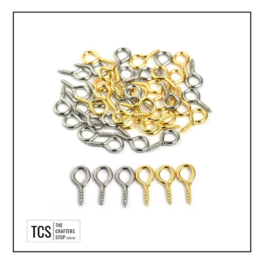 Jewellery, Keyring Mini Eye Hooks (3 Colours)