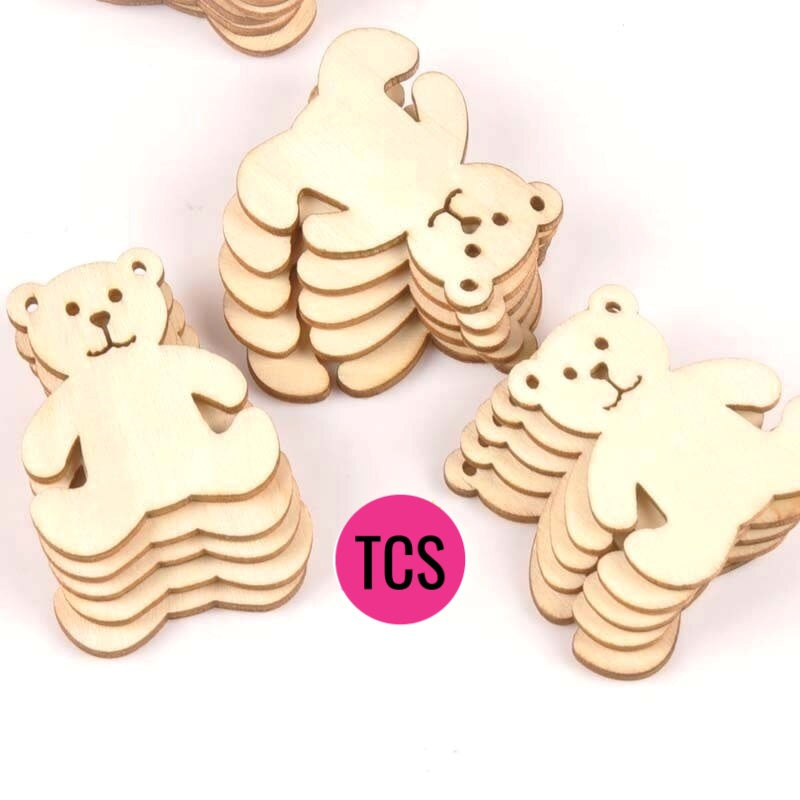 Unfinished Wooden Teddy Bear Blanks