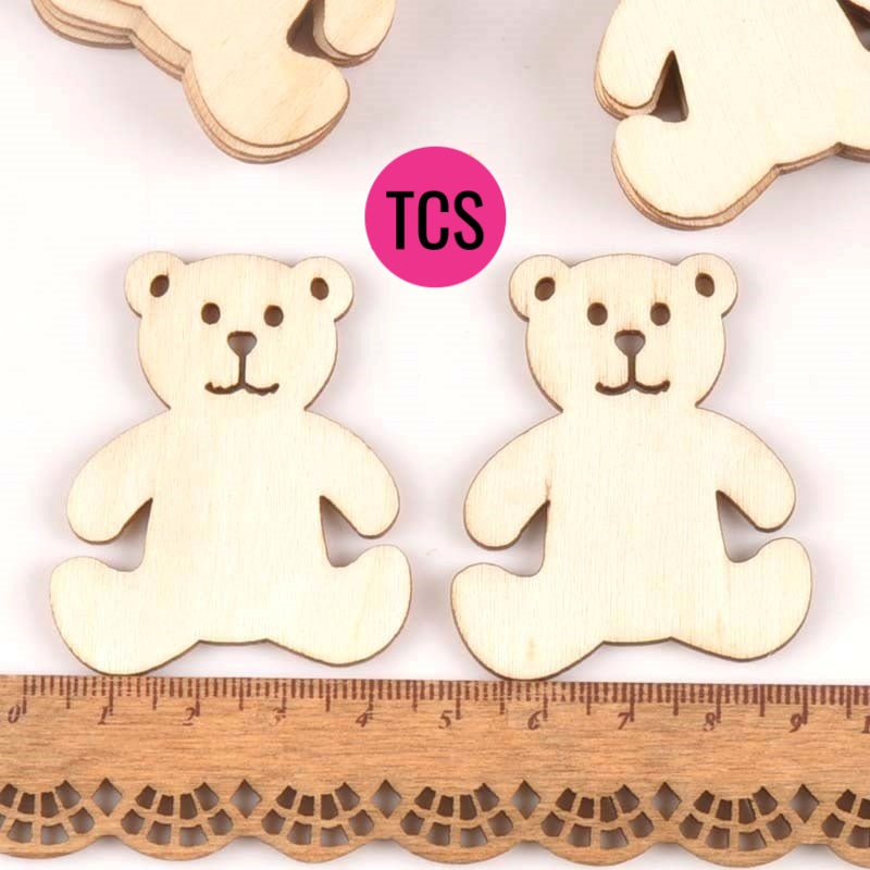 Unfinished Wooden Teddy Bear Blanks