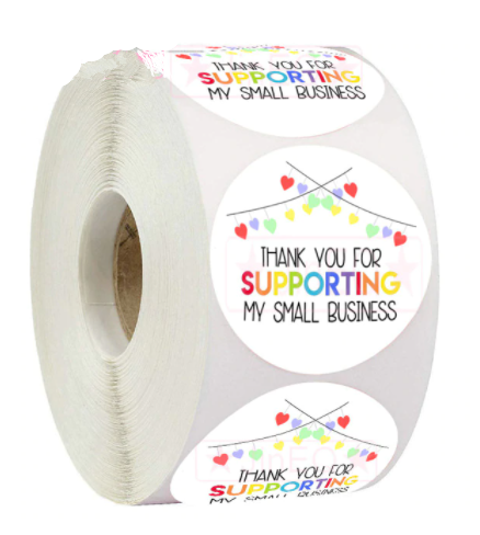 "Thank You" Business Stickers (500pcs or 100pcs)