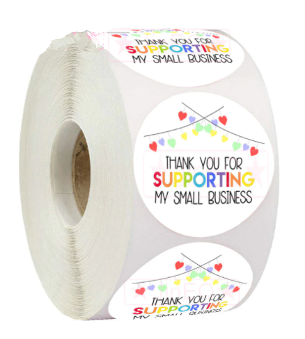 "Thank You" Business Stickers (500pcs per roll)