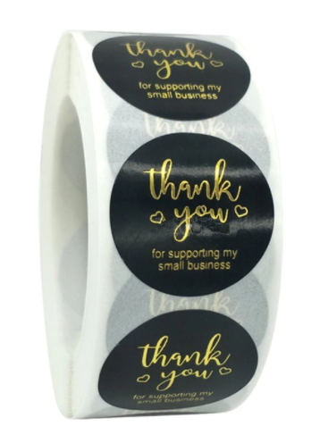 "Thank You" Business Stickers (500pcs or 100pcs)
