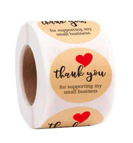 "Thank You" Business Stickers (500pcs per roll)