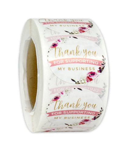 "Thank You" Business Stickers (500pcs or 100pcs)