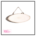 Oval Wooden Log Slice Signs