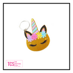 Decorative Acrylic Unicorn Head Keyring