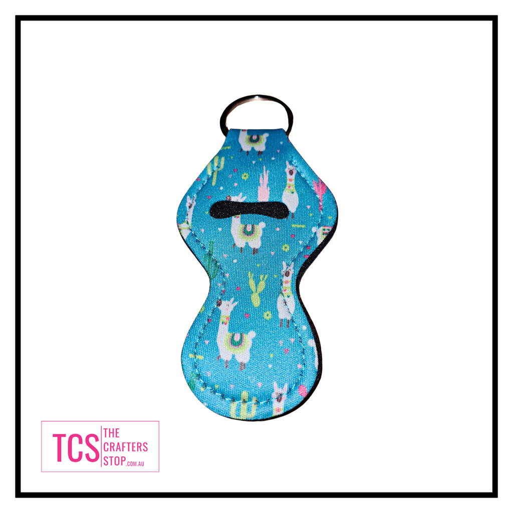 Neoprene Chap Stick or Lip Balm Holders with Keyring