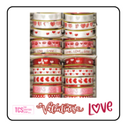 Assorted Valentines Day/Love Themed Satin Ribbon