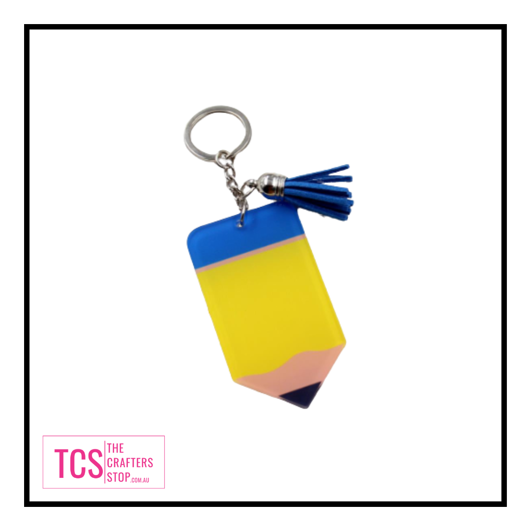 Acrylic Pencil Keyring with Tassel - Great Teachers Gift