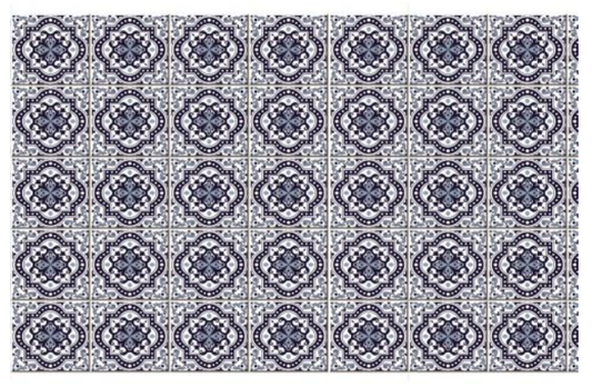 Self Adhesive Vinyl Pattern Roll - Vintage Tiles