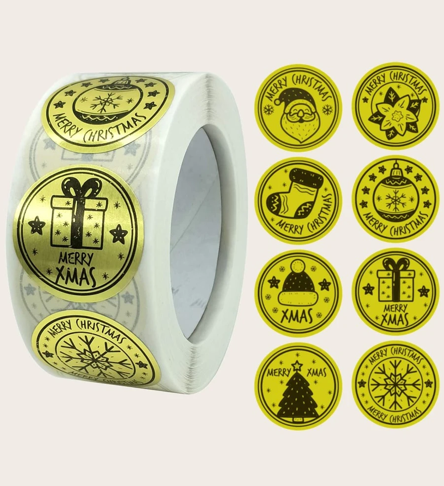 Christmas Sealing or Business Sticker Roll (2.5cm)