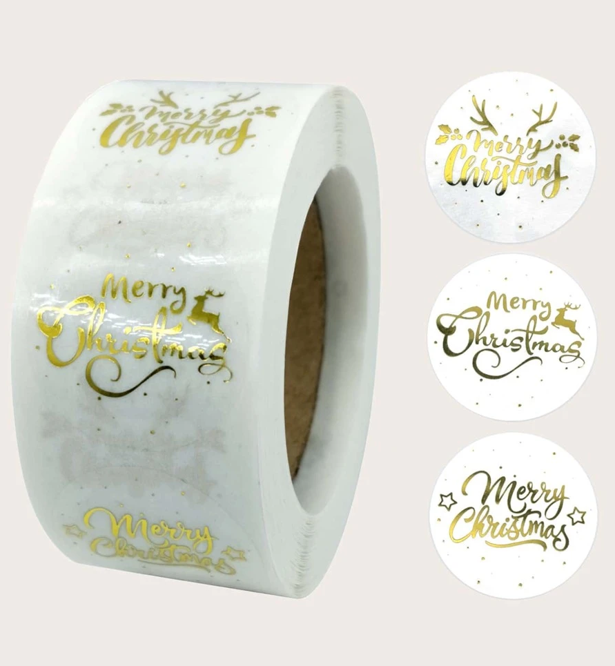 Christmas Sealing or Business Sticker Roll (2.5cm)