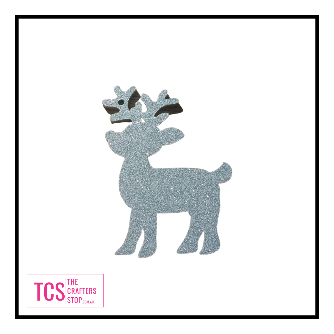 Acrylic Glitter Christmas Reindeer Blank